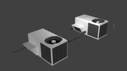Low poly roof top air conditioner preview image